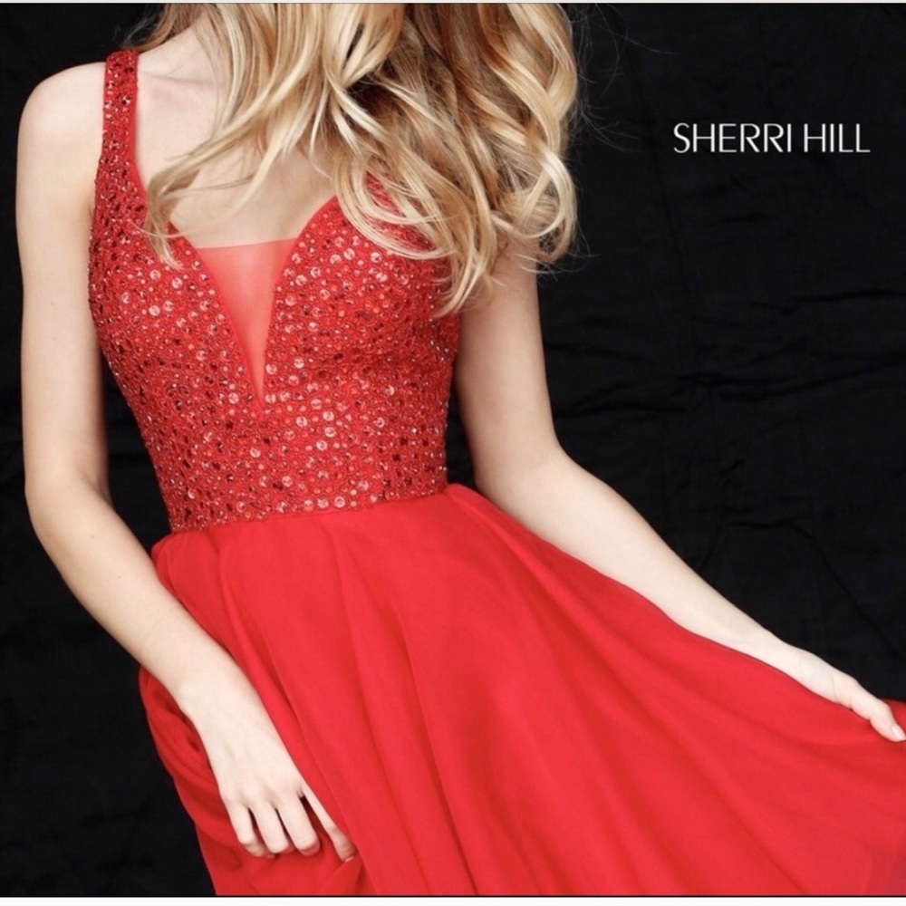 Sherri Hill Red Prom Dress